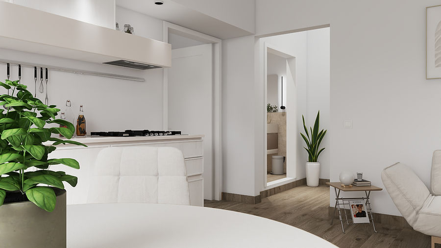 progettazione di interni per agenzie immobiliari e costruttori a Genova con la realizzazione di render e video professionali di interior design