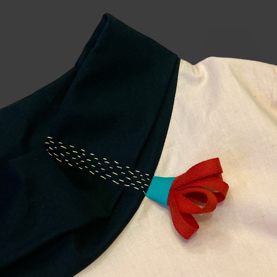 Miniaturbild: Kleid BICOLORE Peach/Onyx