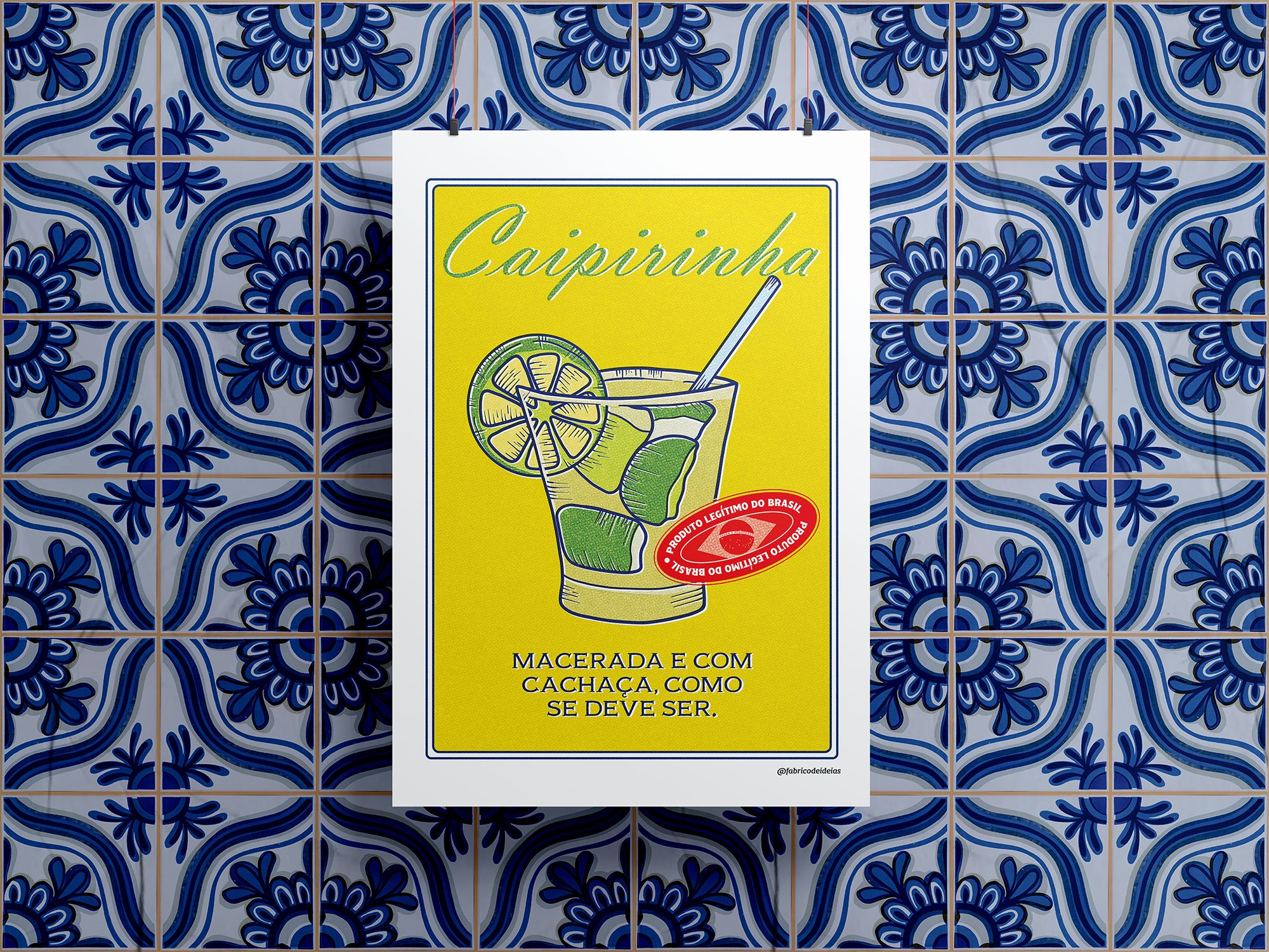 Pôster Caipirinha - Coleção Brasilidade