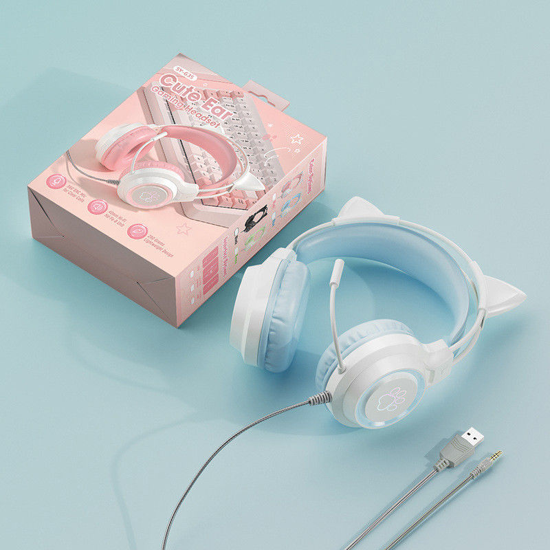 Thumbnail: Wired Cat/Deer Game Headphones with side RGB Lights