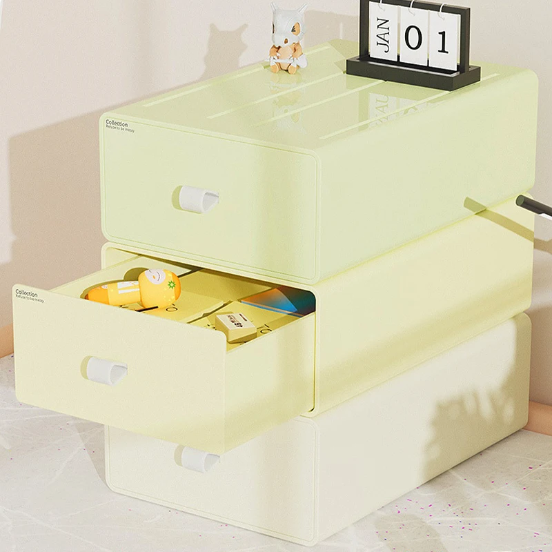 Thumbnail: Pastel Desktop Stackable Storage Box – Combination Plastic Organizer