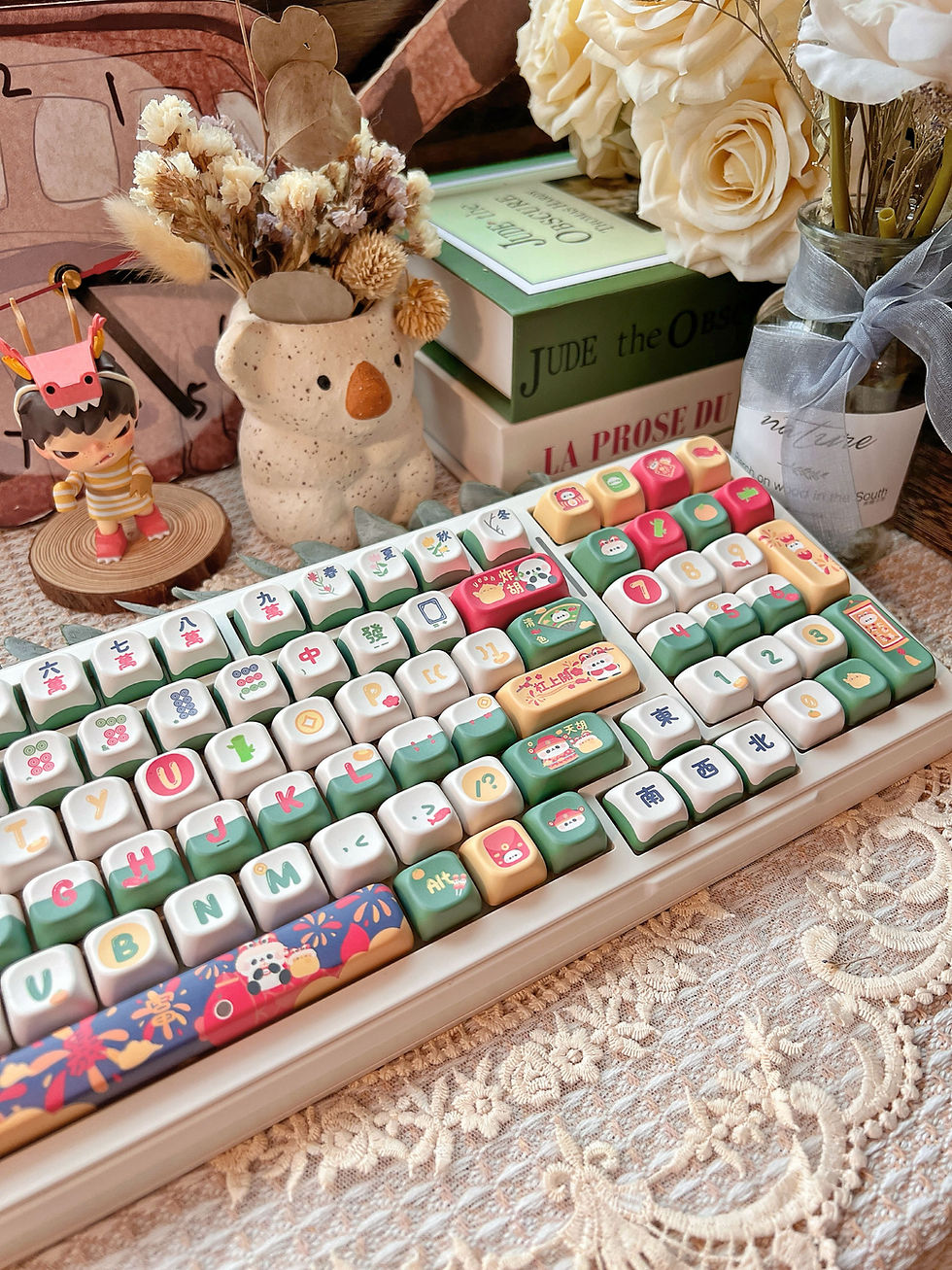 Thumbnail: Bear Head Keycaps – PBT Dye Sublimation, Cherry/MDA/EOA for Mechanical Keyboards