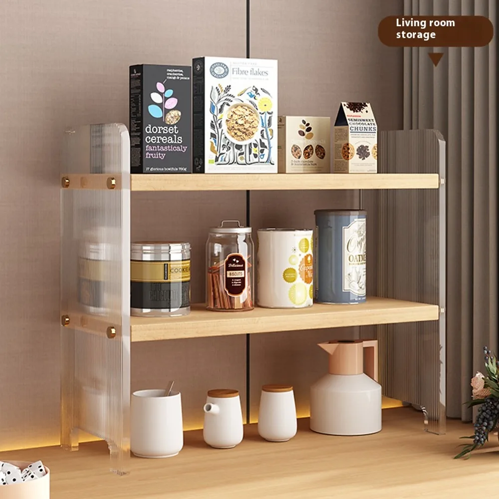 Thumbnail: Multi-Layer Acrylic Desktop Storage Rack – Modern & Minimalist Organizer