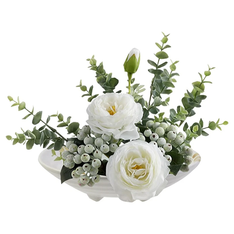 Thumbnail: Ikebana Vase Kit – Ceramic Bowl, Stainless Steel Kenzan, Needle Straightener