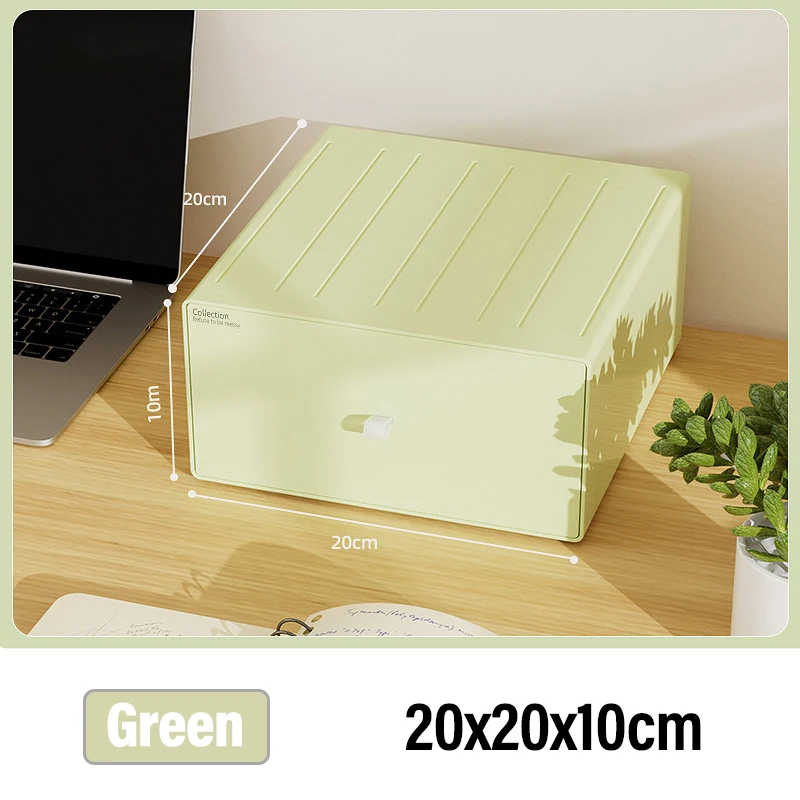 Thumbnail: Pastel Desktop Stackable Storage Box – Combination Plastic Organizer