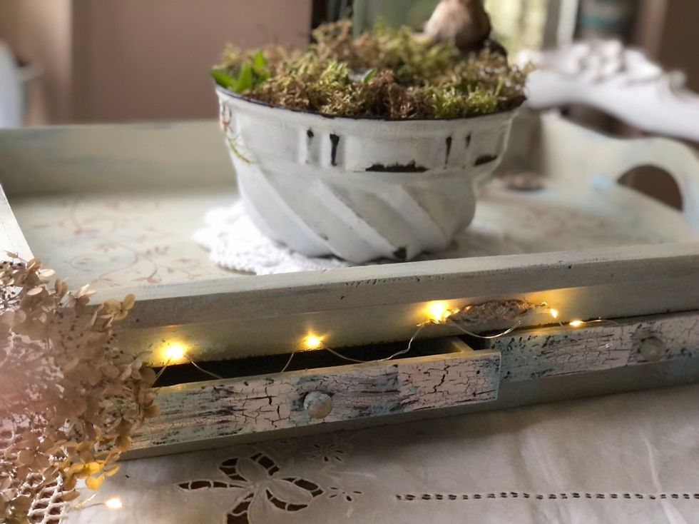 Miniatura: Taca z szufladkami Shabby chic