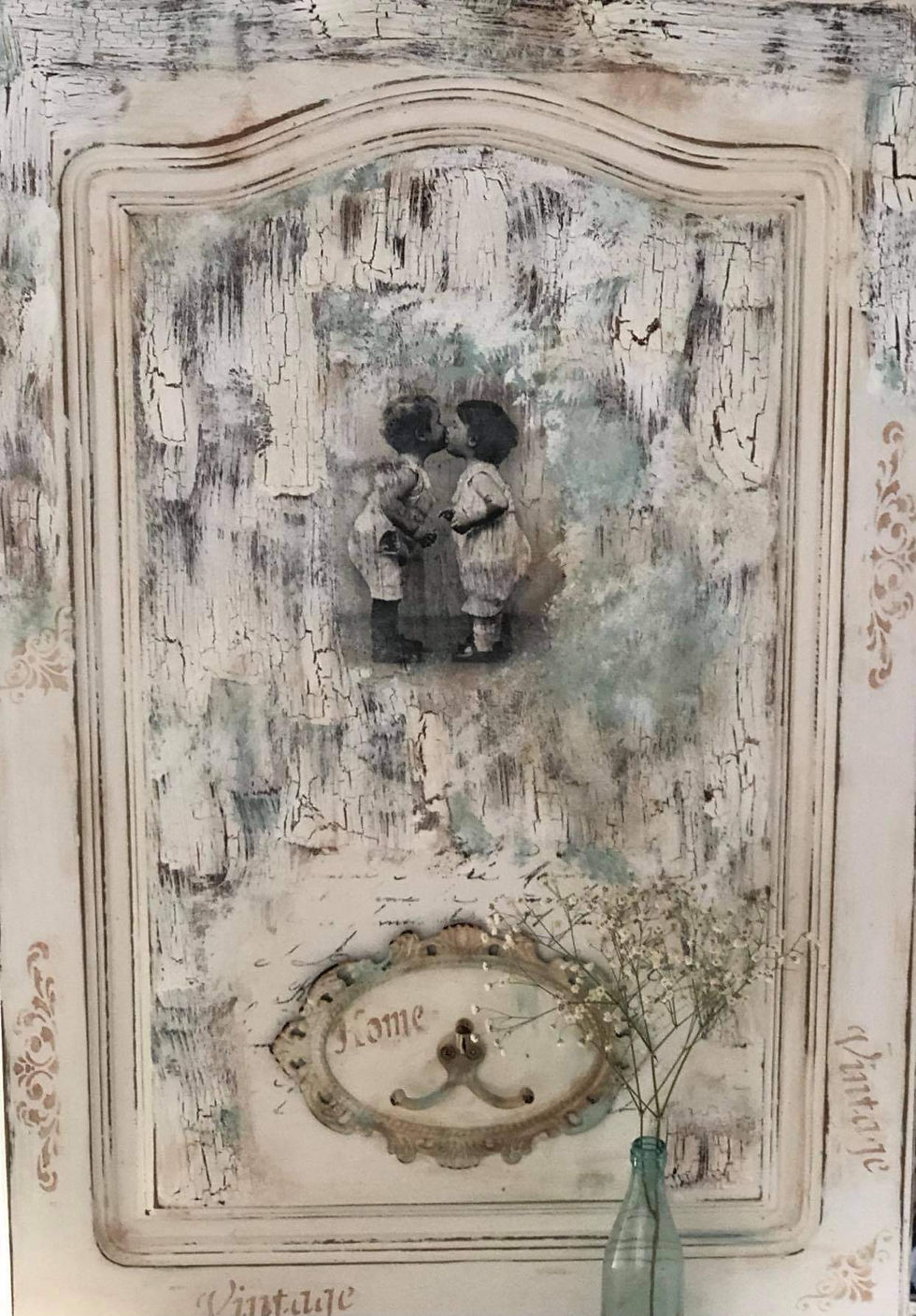 Miniatura: Shabby chic dekor z wieszakiem