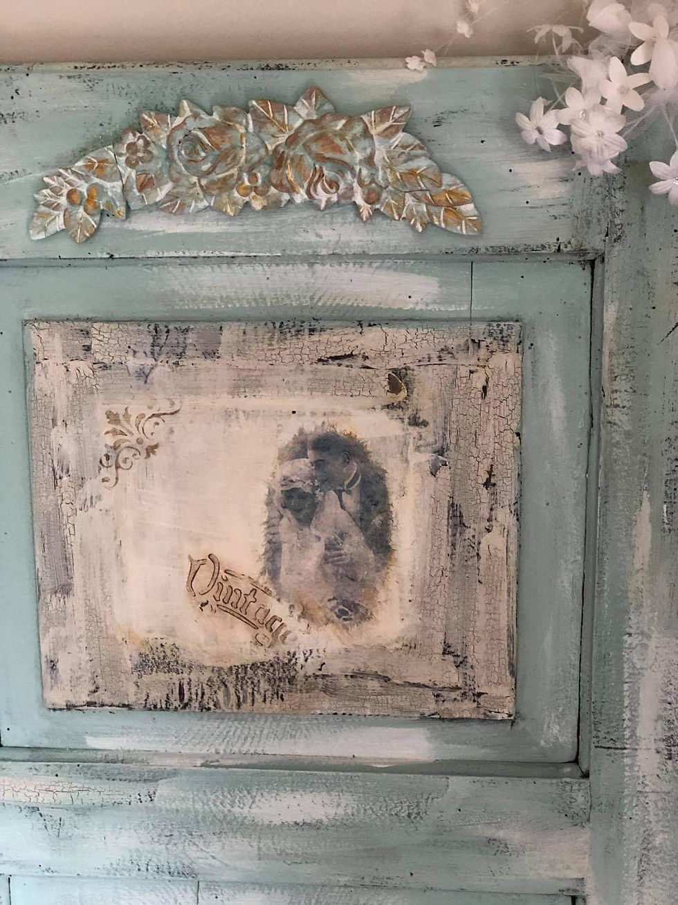 Miniatura: Romantyczny panel Shabby chic z kluczami