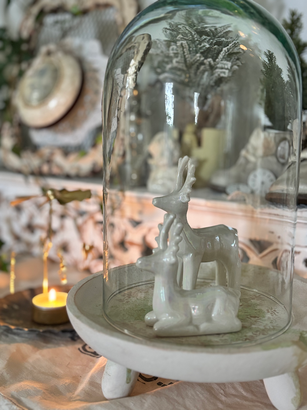 Zimowa śliczna dekoracja🦌🕯️🦌