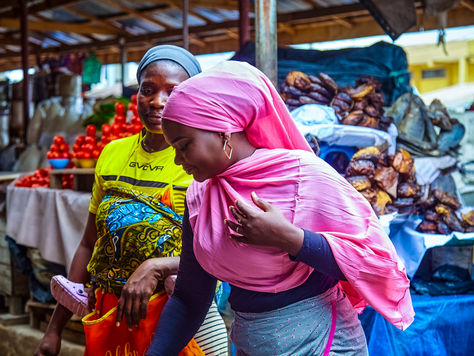 Haja at a local market in Accra.