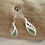 Thumbnail: "3 Koru-Frond" NZ Greenstone Silver Earrings G2363