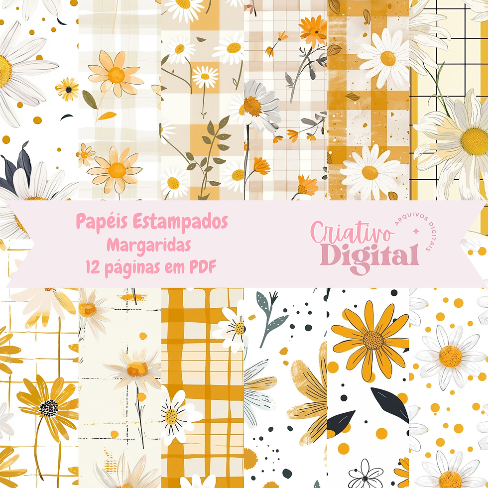 Papel Estampado - Margaridas