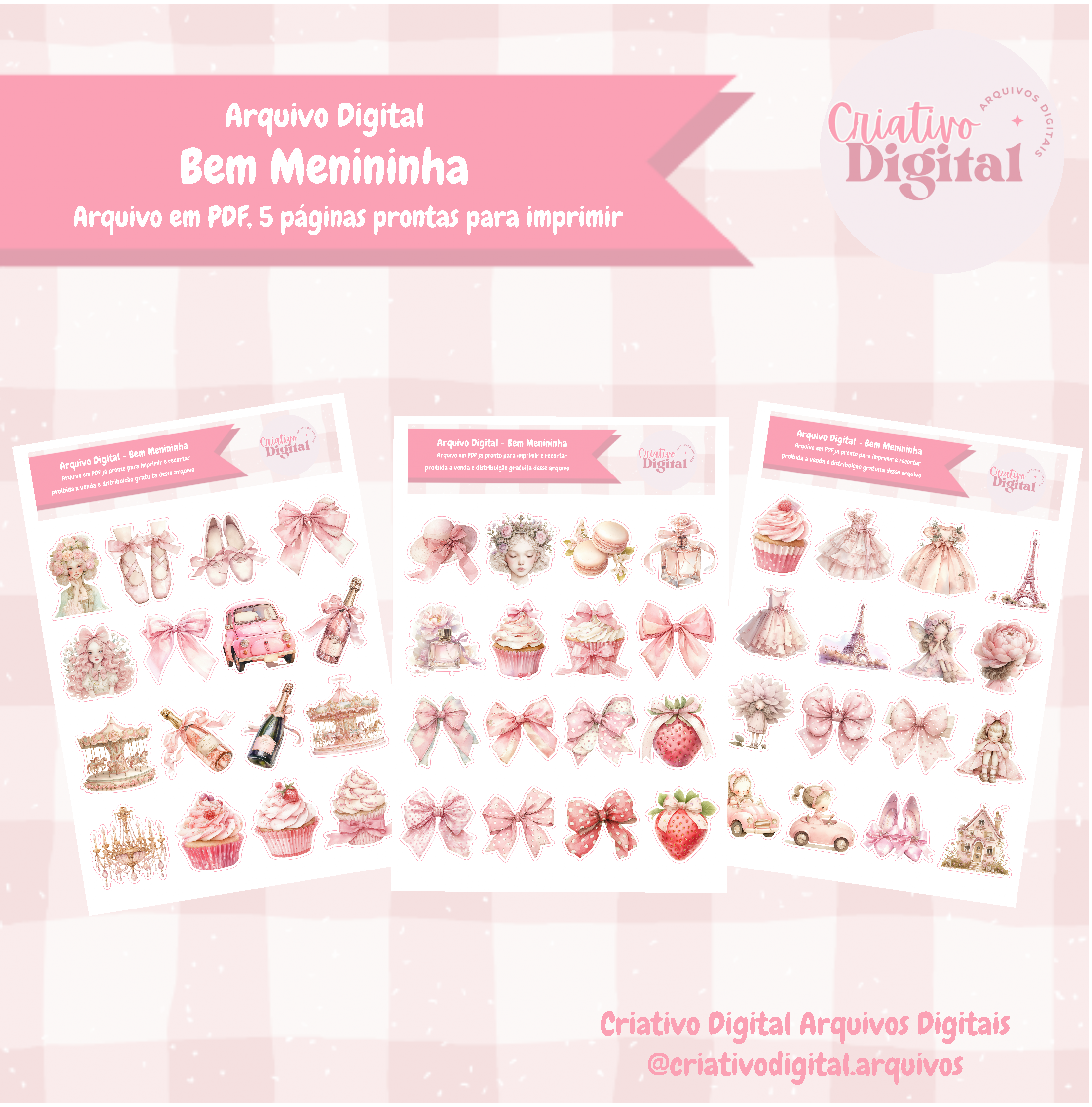 Adesivos - Bem Menininha