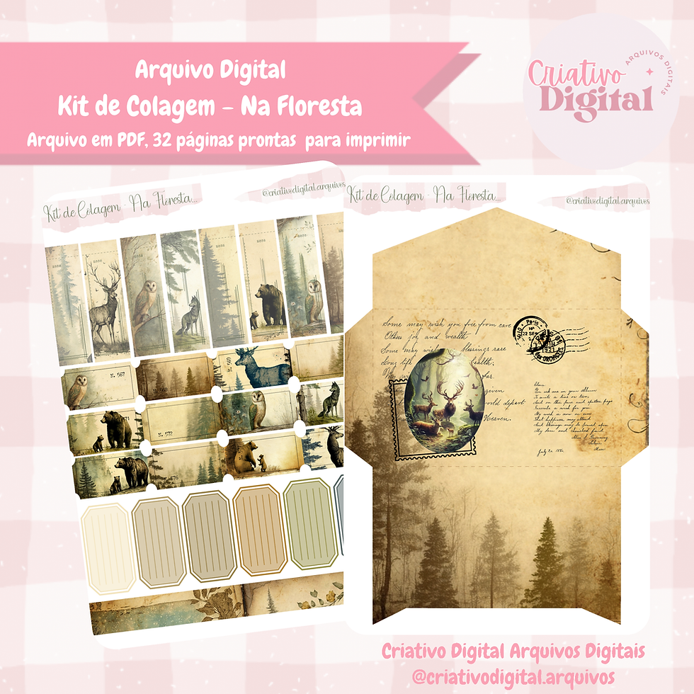 Miniatura: Kit Colagem - Na Floresta