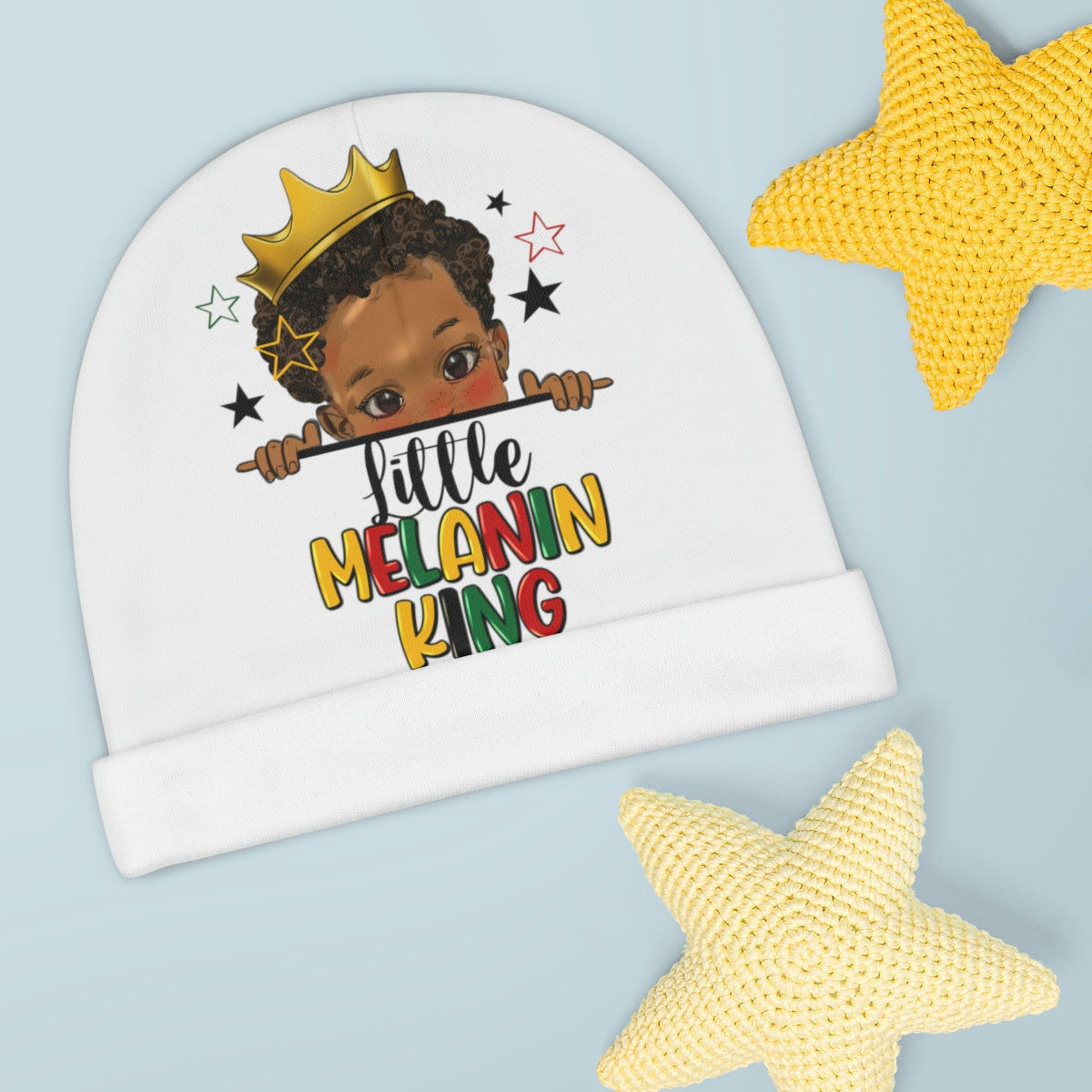 Little Melanin King Baby Beanie