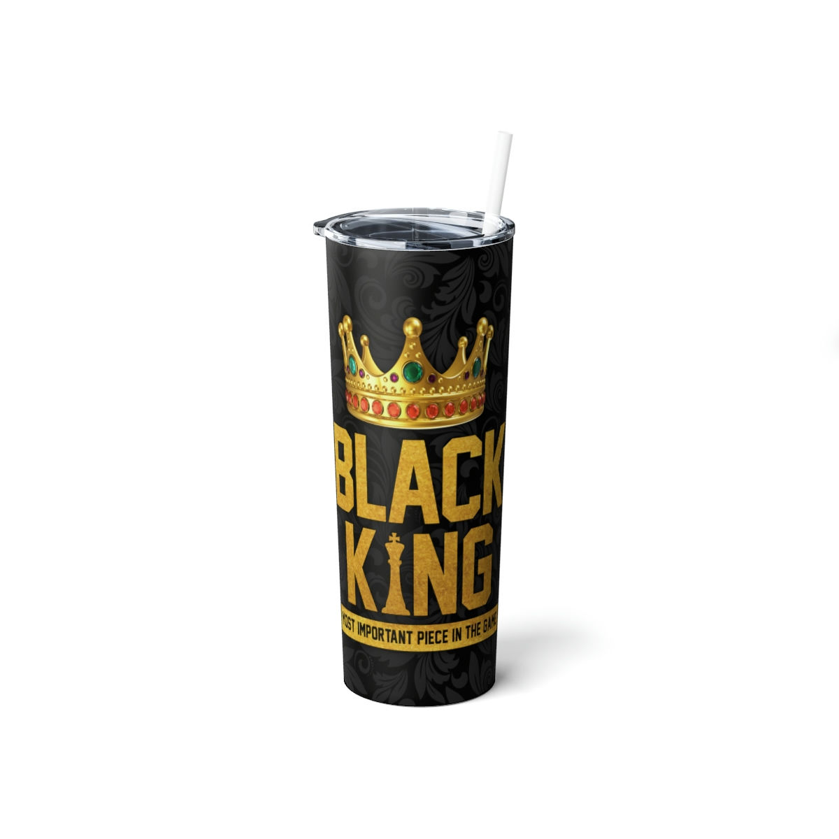 Skinny Steel Tumbler with Straw, 20oz