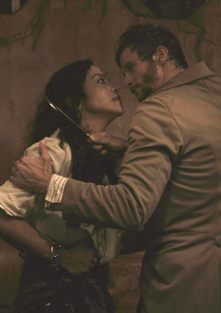 Arlette Del Toro as Nadya and Tyler Charles Kane as Victor Frankenstein in "The Gravedigger" Directed by Erynn Dalton, written by Joseph Zettelmaier