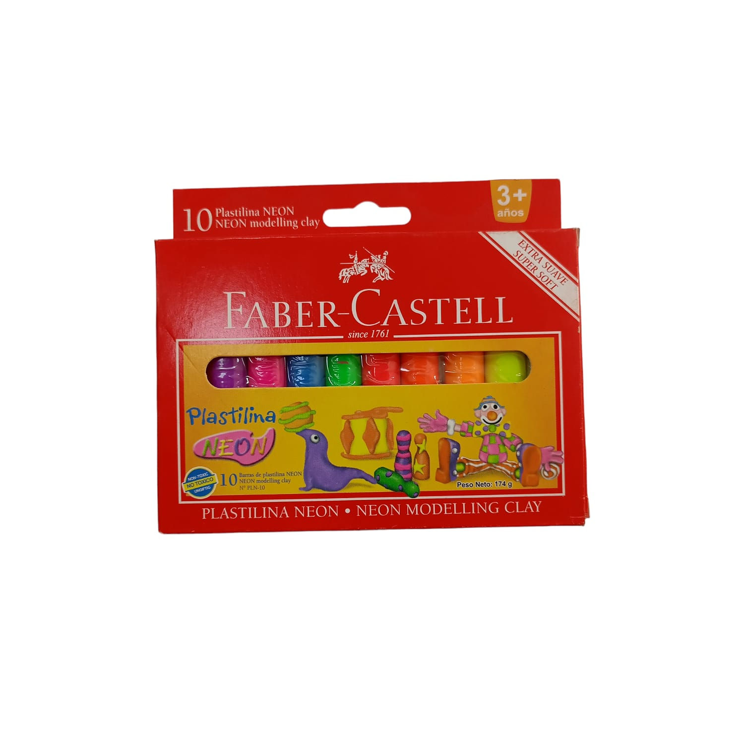 Plastilina Faber Castell Neon x 10