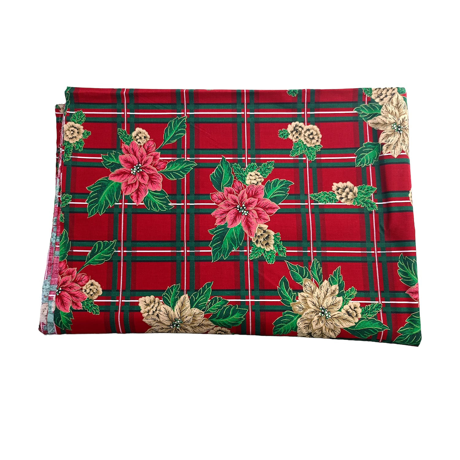 Tela Navideña Por Metros Fondo Rojo