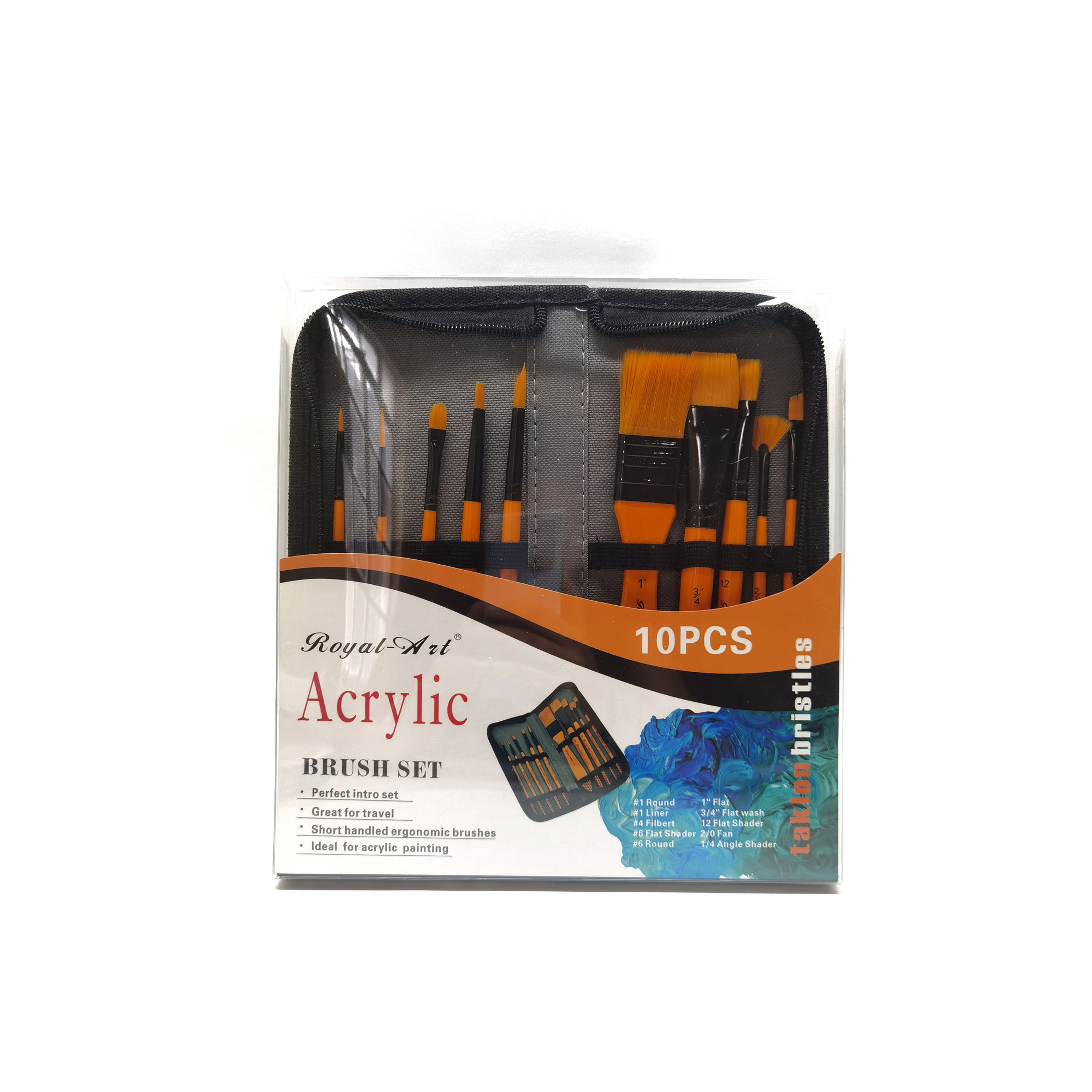 Set Pinceles Nylon *10 Pz