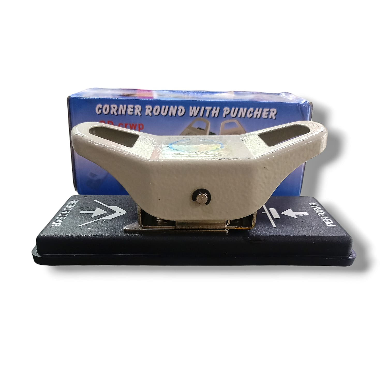 Perforadora y rebordeadora para carnet