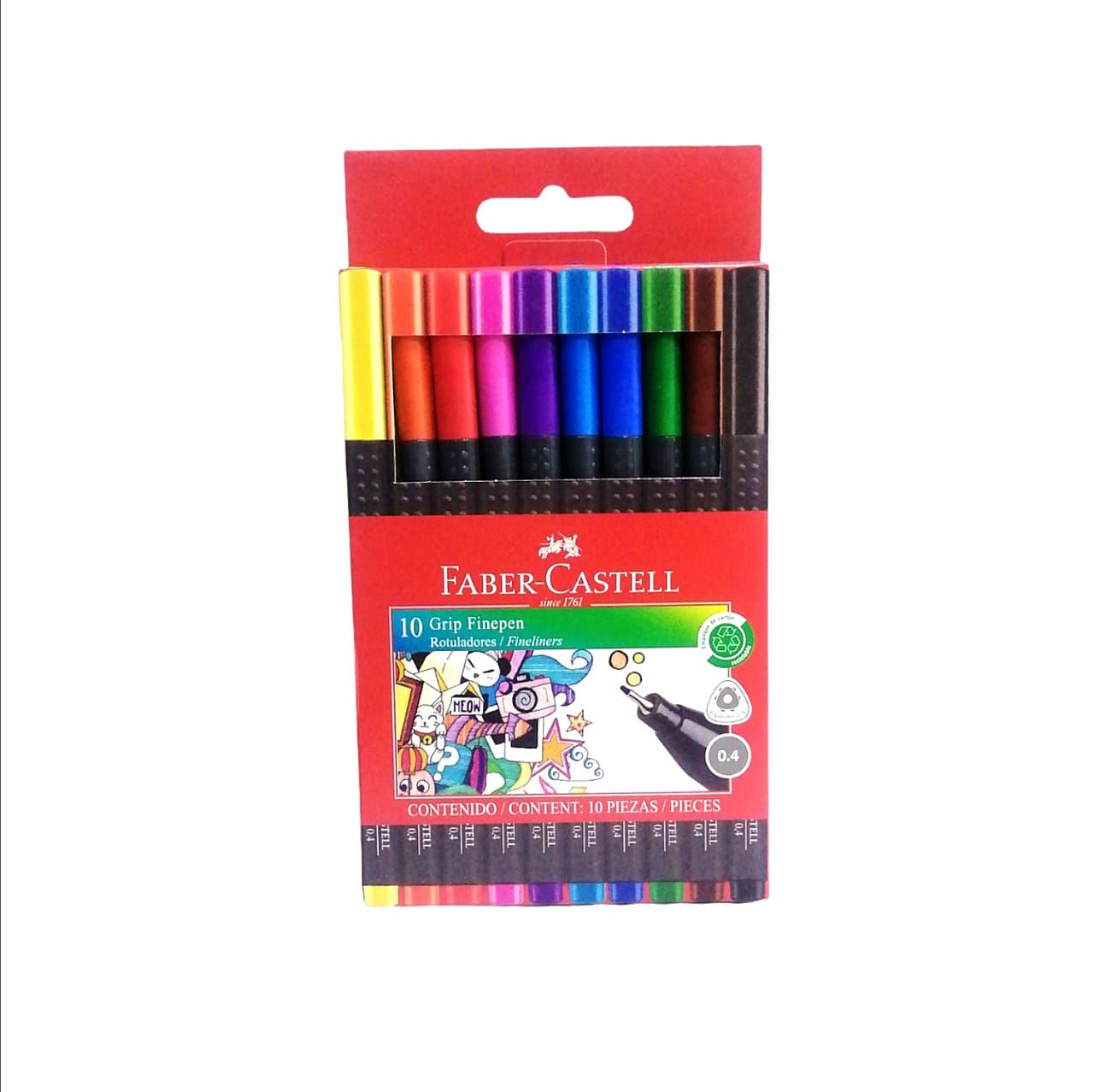 Micropunta Faber Castell x 10  0.4 grip
