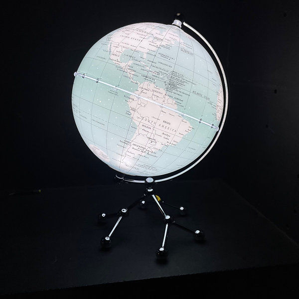 Miniatura: Globo Terráqueo 30 cm Alto Base Metal Luz