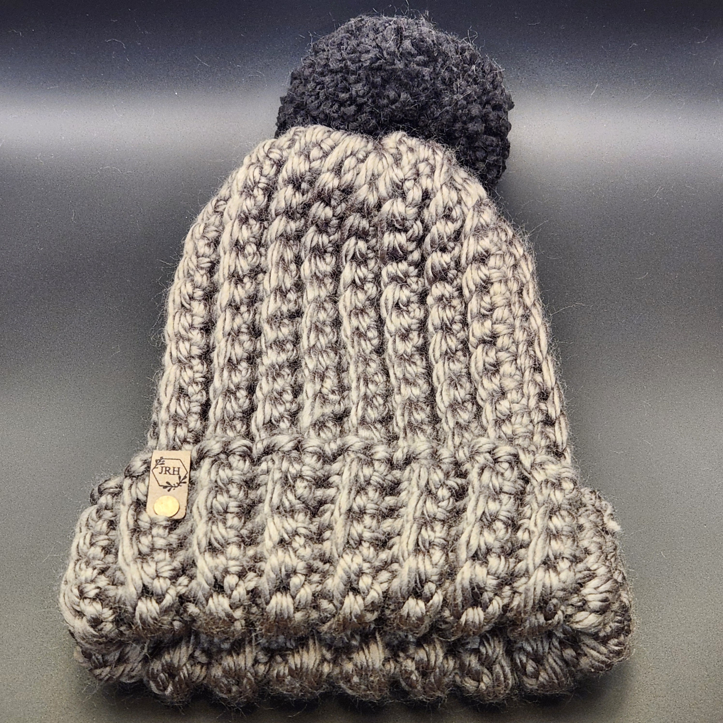 Pom-Pom Hat - Slate & Black