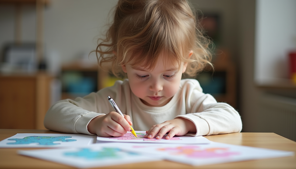 Picture of a child preparing for grade 2 olympiad