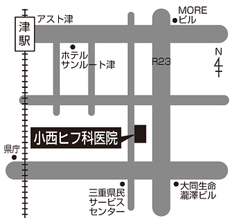 小西ヒフ科地図