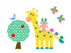 キリンと動物たち