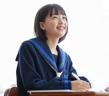 学習する女学生