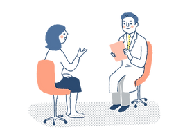 医師と患者のイラスト