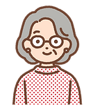 メガネをかけたシニア女性のイラスト
