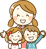 保育士と子供のイラスト