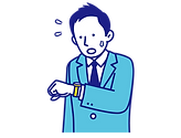 焦った男性のイラスト