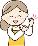 腕まくりする女性のイラスト