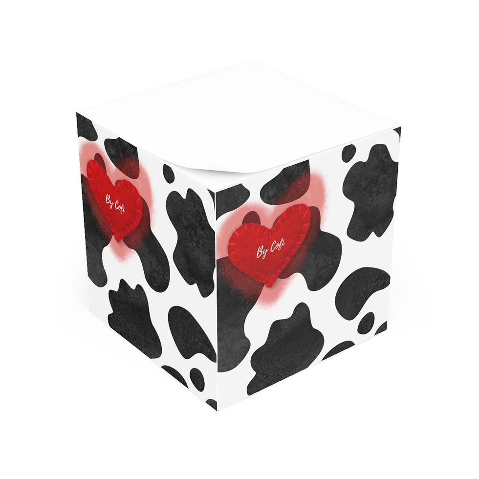 Thumbnail: By Cofi Cow Print Note Cube