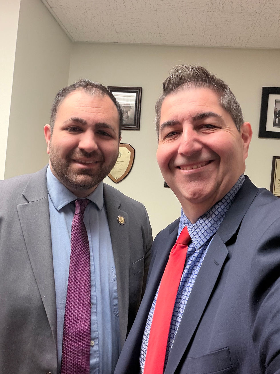Staten Island SBDC Regional Director, Michael Anderson, meets with Assemblyman Michael Tannousis as part of SBDC Day at the Capitol event. 