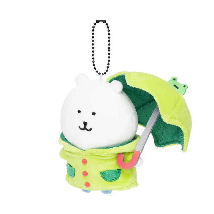 縮圖：日本長野角色自嘲熊-雨衣自嘲熊白熊八哥公仔掛飾