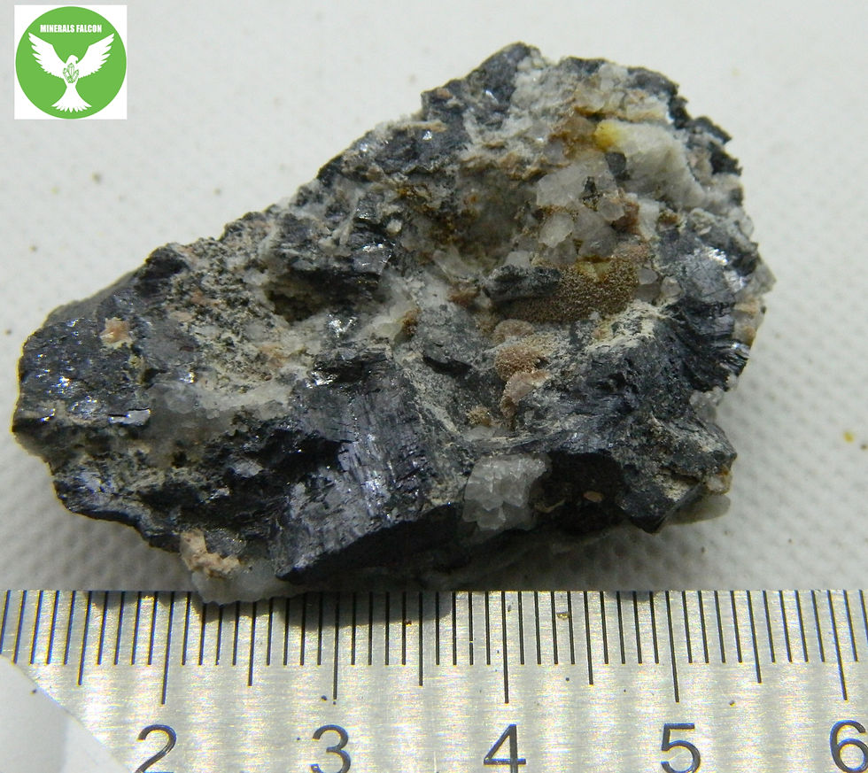 Miniatura: Pyromorfit, galenit Stříbro ( Pyromorphite, galena )