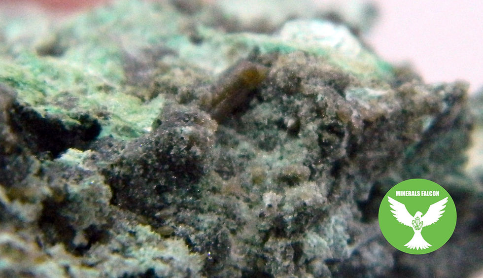 Miniatura: Baryt, Stolzit, Tennantit - Cínovec (Eng: Baryte, Stolzite, Tennantite)