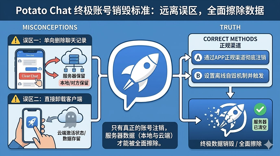 Potato账号注销避坑指南