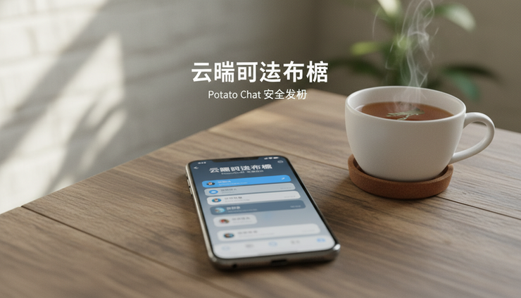 俯视图中一部手机显示普通聊天界面