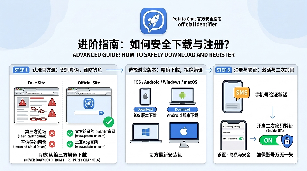 Potato安全下载与注册教学