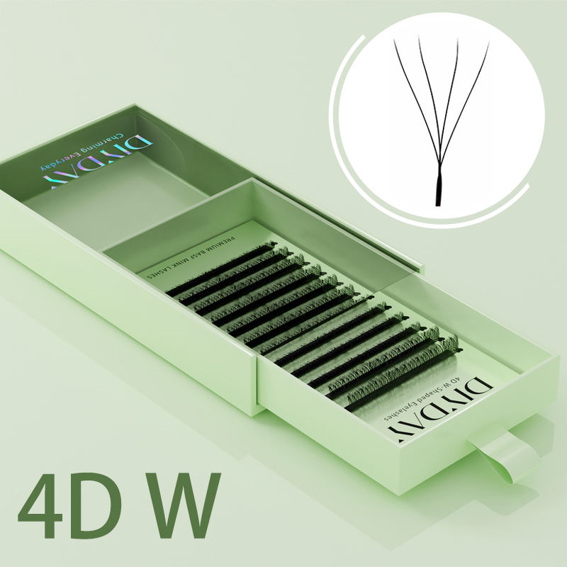 Thumbnail: DIYDAY W-Shape Eyelash Extension 3d 4d 5d 6d 7d 8d W Lashes Natural Soft Premade