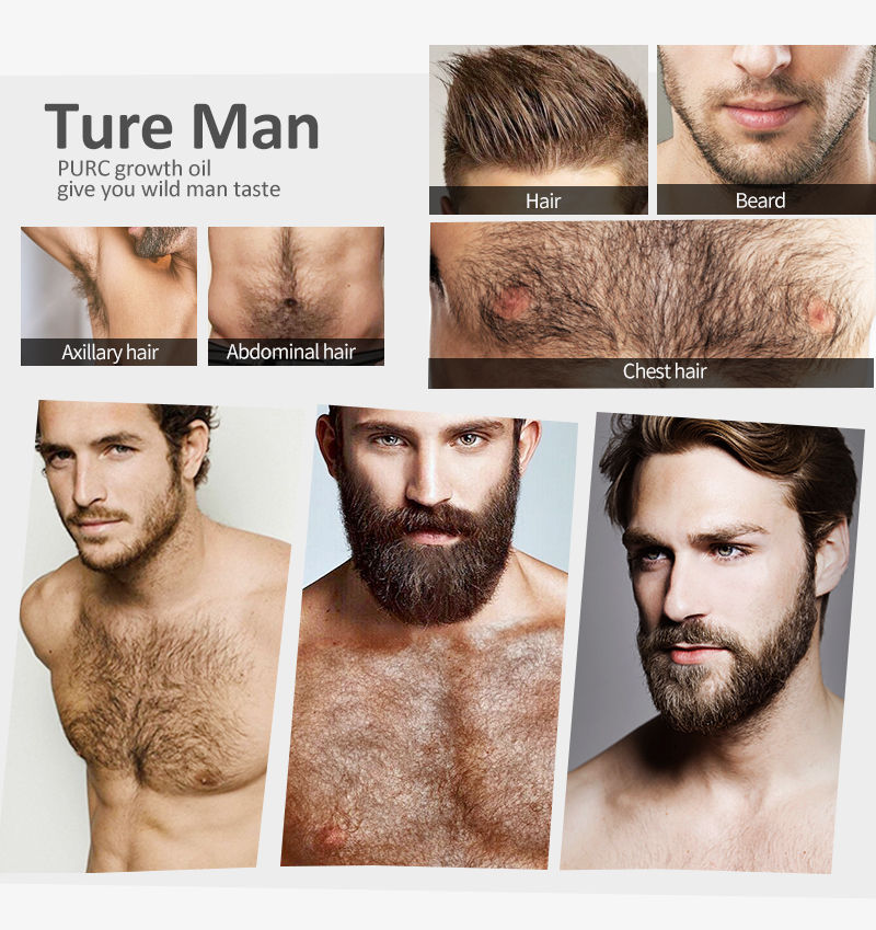 Thumbnail: PURC Beard Growth Oil Fast Hair Growth Stimulates Follicles Thicker Fuller Beard