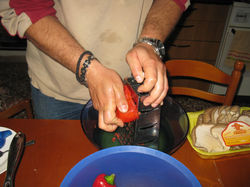 préparation des légumes