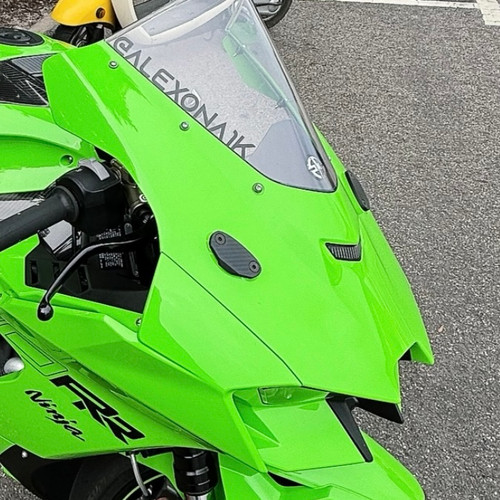 Kawasaki ZX10R (17-24) Carbon Fiber Mirror Block Off Plates