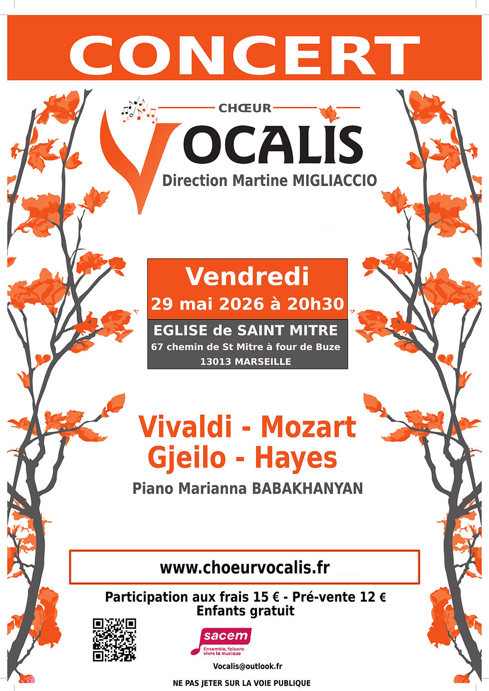Concert du 29 mai 2026